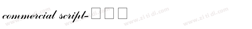 commercial script字体转换